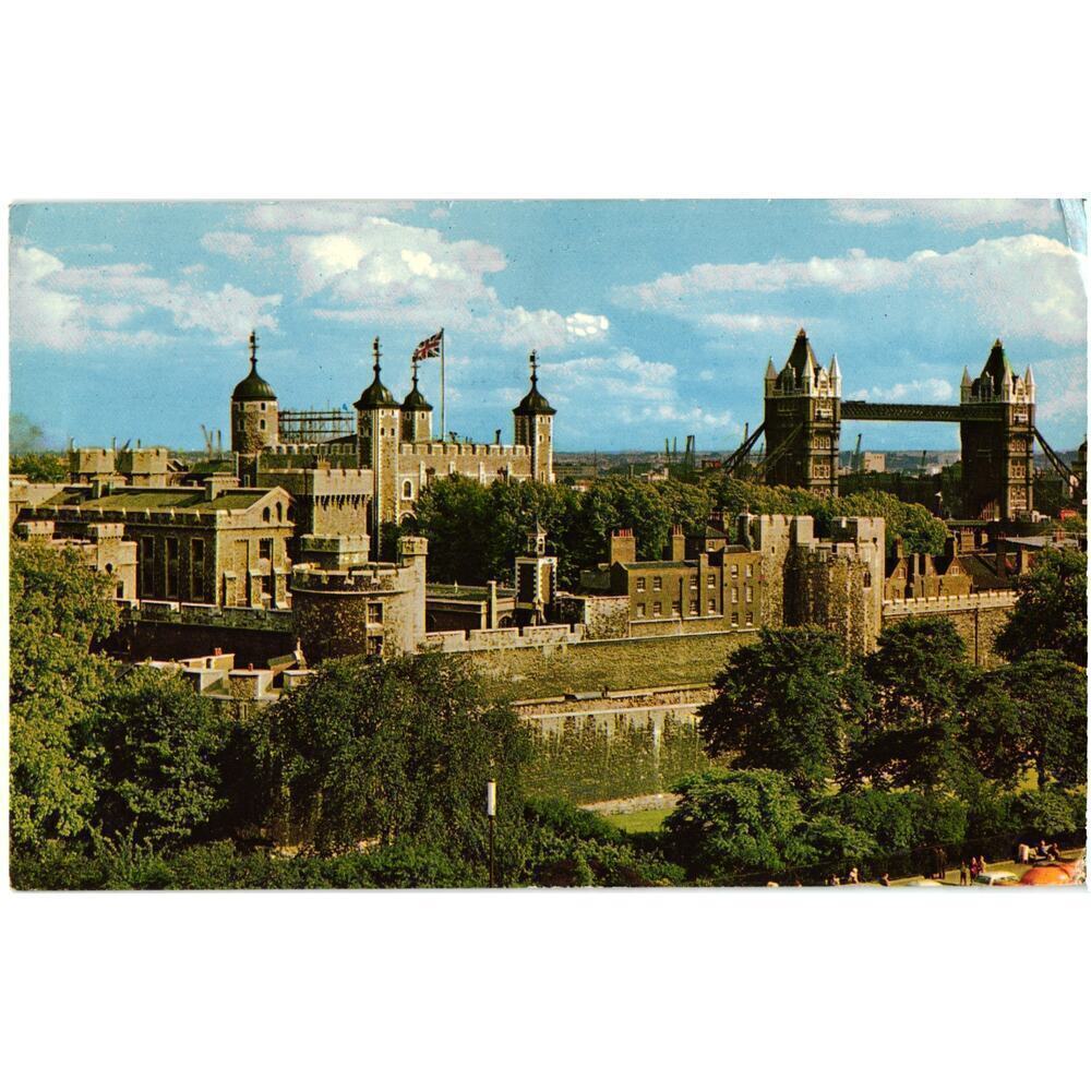 Tower and Tower Bridge, London Postcard